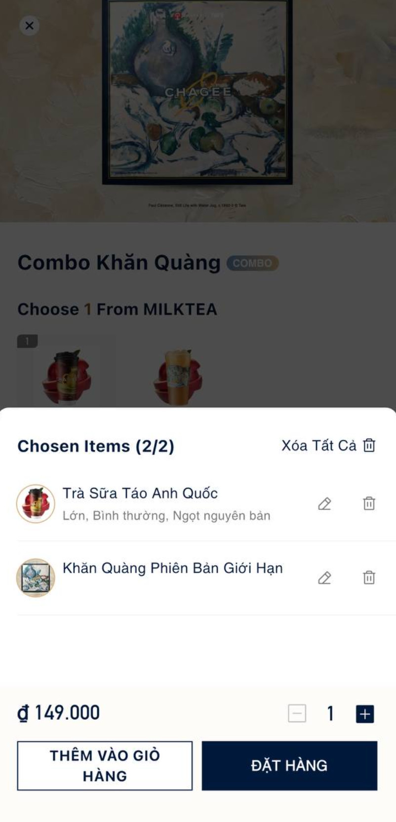 Sheet Chosen Items