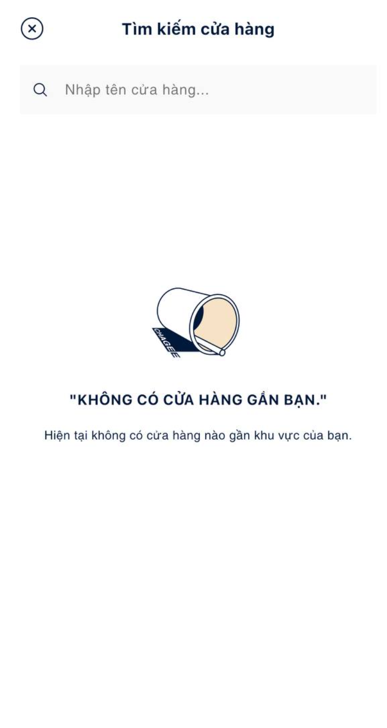 Yêu cầu - màn Tìm kiếm cửa hàng