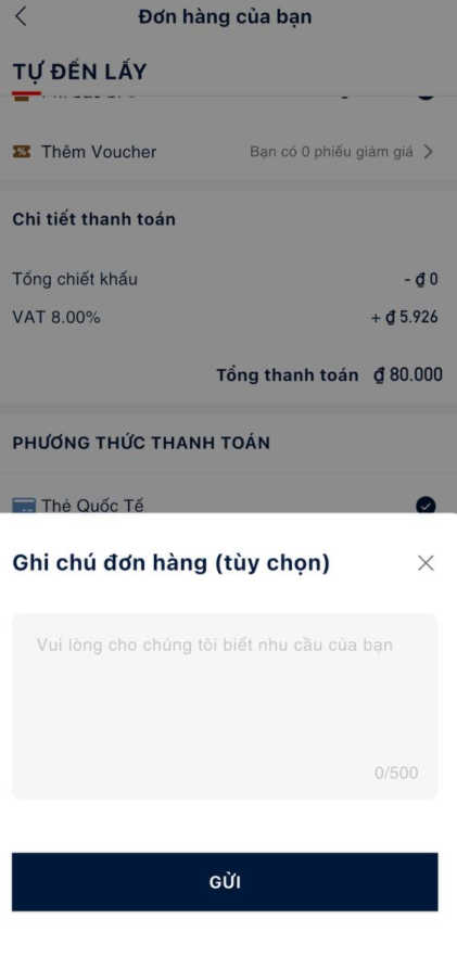 Yêu cầu - sheet Ghi chú đơn hàng tùy chọn