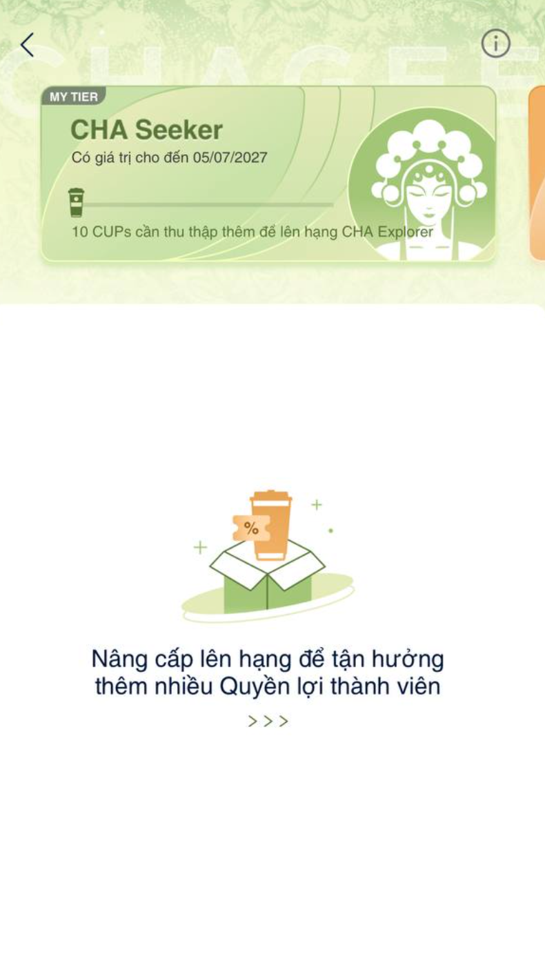 Màn Quyền lợi thành viên - CHA Seeker