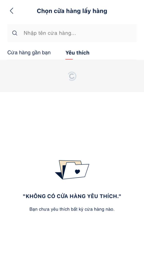 Tab yêu thích - reload