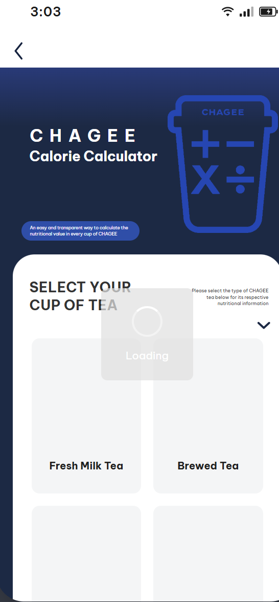 Lỗi Calorie Calculator bị Loading và không thao tác được