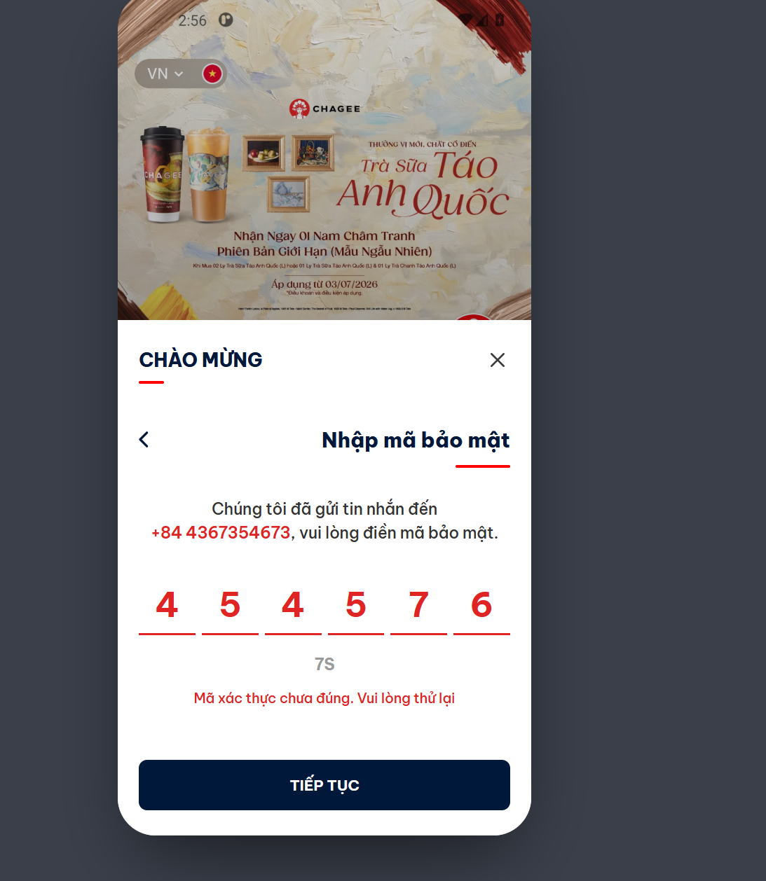 Clone test - lỗi mã xác minh