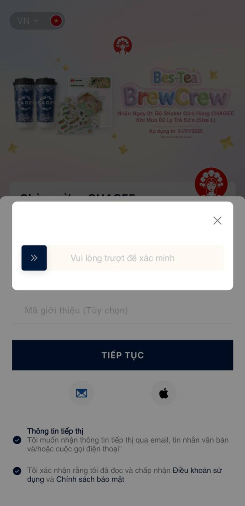 Đăng nhập - vui lòng trượt để xác minh