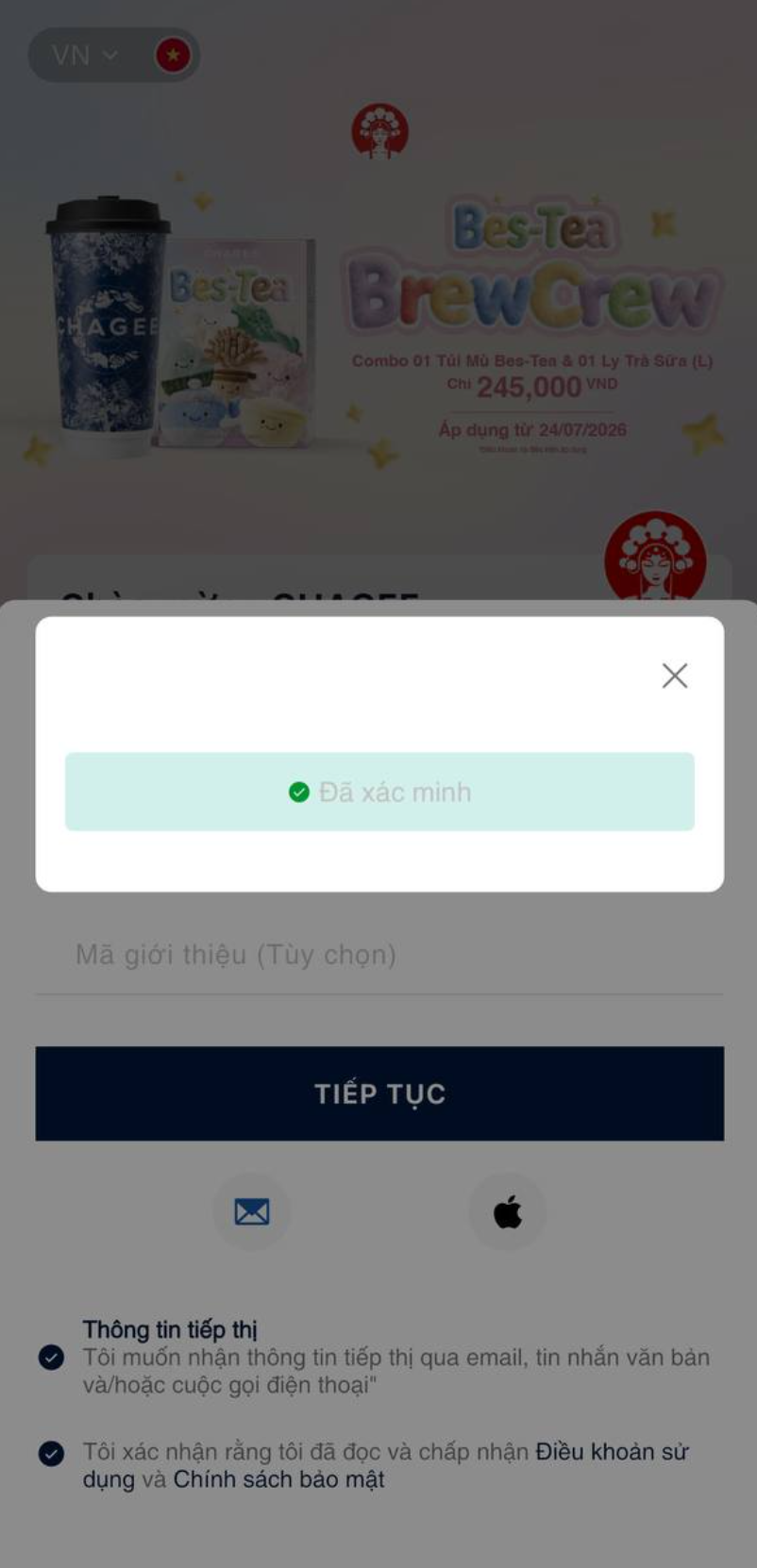 Đăng nhập - đã xác minh