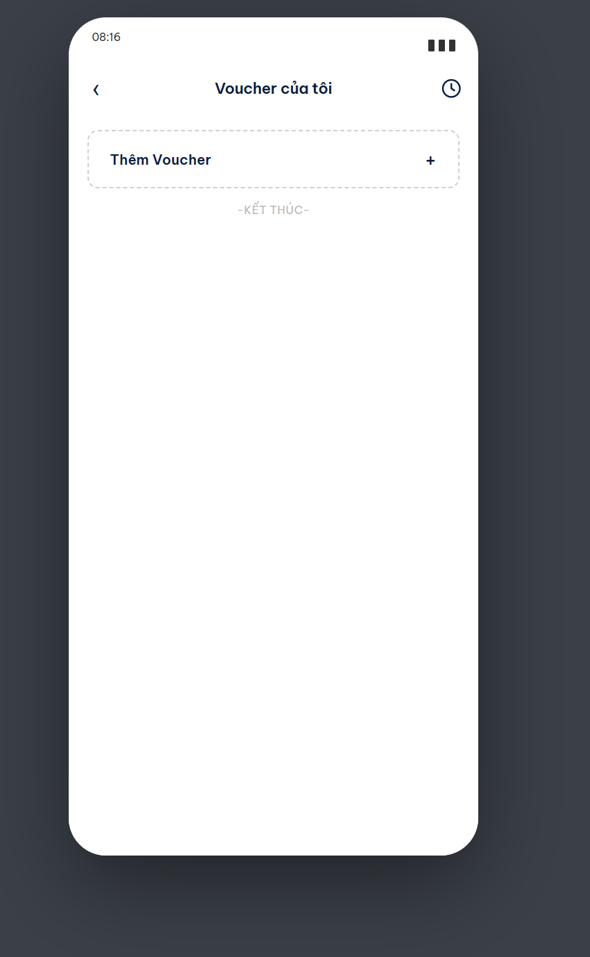 App test - Voucher của tôi khi đã đăng nhập