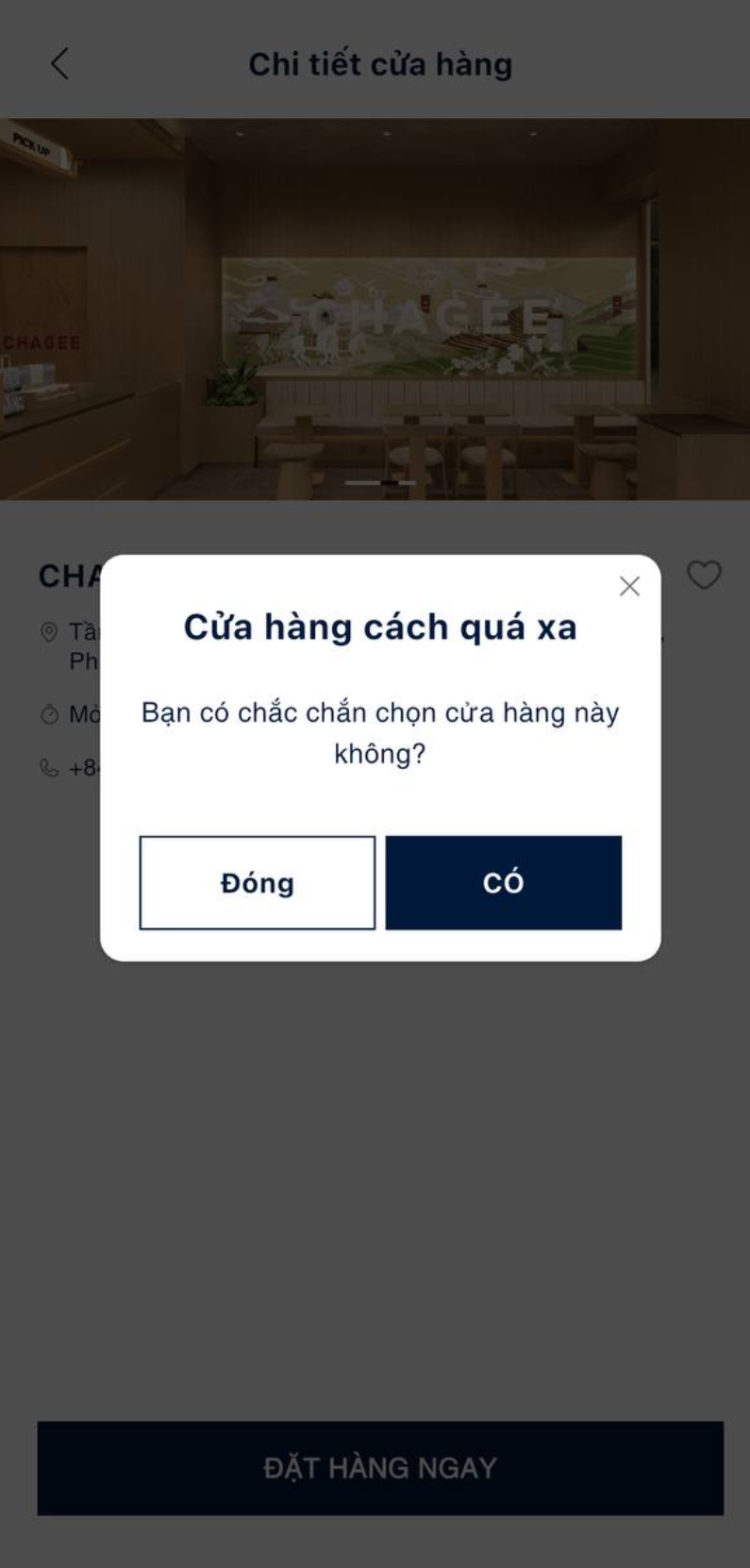 Tự đến lấy - popup cửa hàng cách quá xa